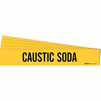 Pipe Marker Black Caustic Soda PK5