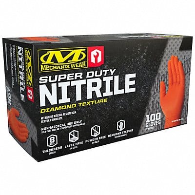 Disposable Gloves Orange 8 L 2XL PK100