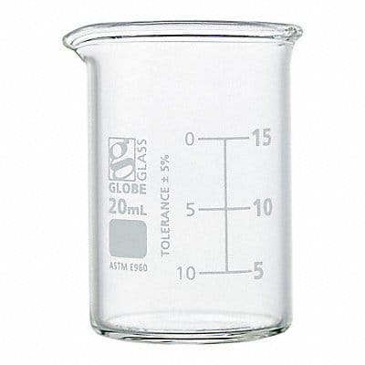 Beaker 20 mL 43 mm H 30 mm Dia PK12