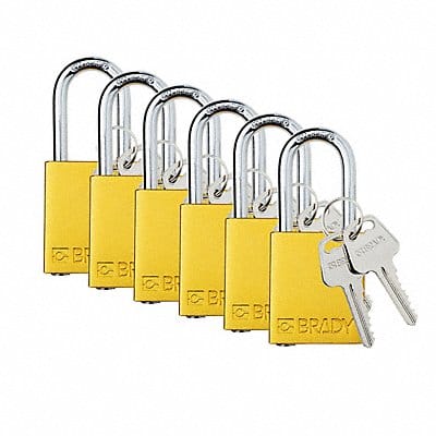 K7939 Padlock 6 Pins Yellow PK6