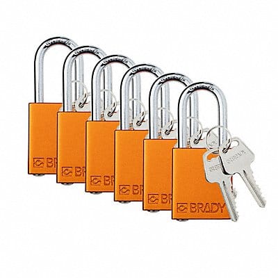 K7939 Padlock 6 Pins Orange PK6