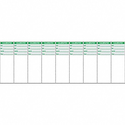 Label 3 H 1 W White/Green PK90