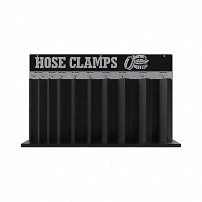 Hose Clamp Rack 10 Loop Blk
