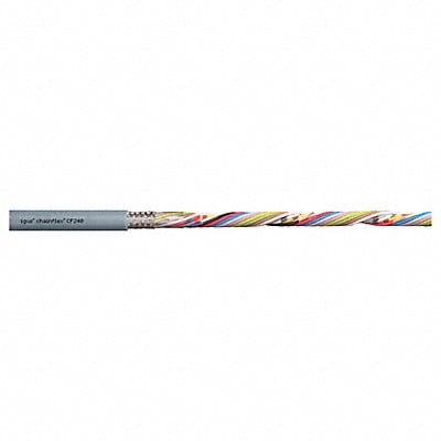 Data Cable PVC 0.2 in dia Silver Gray