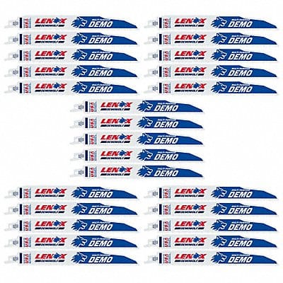 Reciprocating Saw Blades 9 in L Steel