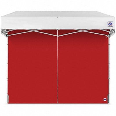 Middle Zipper Sidewall Red 8 ft W 8 ft H