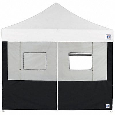 Food Booth Middle Zipper Sidewall Black