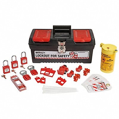 Lockout Kit 11 Lockouts 10 Tags Black