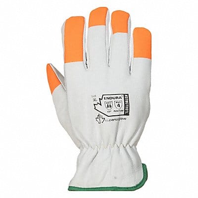 Leather Gloves White Back S PK12