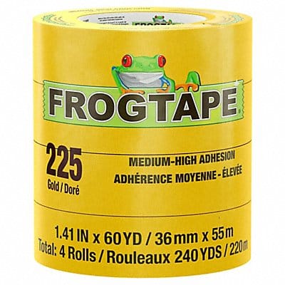 Masking Tape 1.4 in W 60 yd Gold PK4