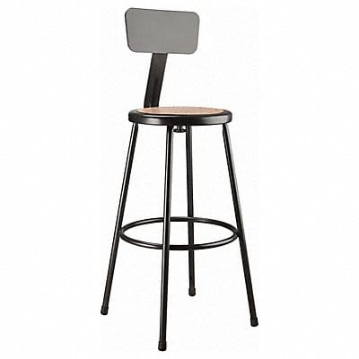 Blk Hardboard Stool Back Stationary 30