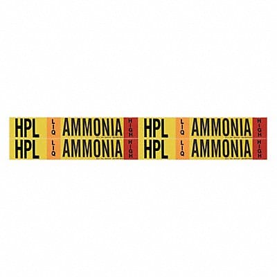 Pipe Marker Ammonia 1 1/8 in H 7 in W