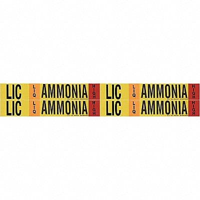 Pipe Marker Ammonia 1 1/8in H 7in W