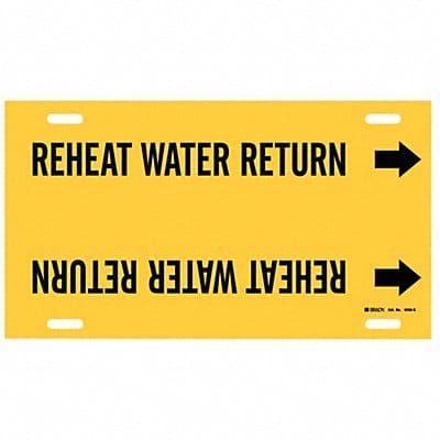 Pipe Mrkr Reheat Watr Rtrn 10in H 24in W