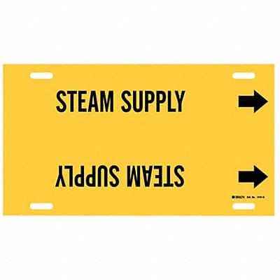 Pipe Marker Steam Supply 10 in H 24 in W