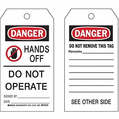 Danger Tag 5-3/4 x 3 In Hd Polyest PK10