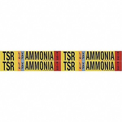 Pipe Marker Ammonia 1 1/8in H 7in W