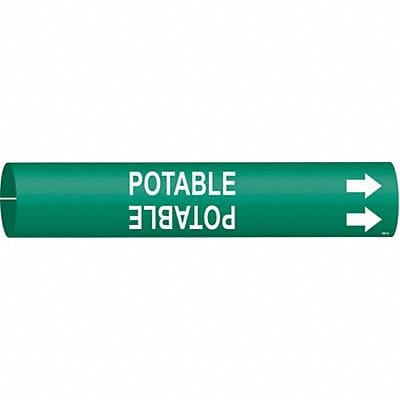 Pipe Marker Potable 13/16 in H 4/5 in W