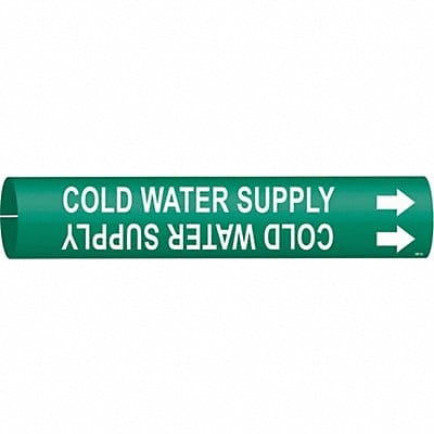 Pipe Marker Cold Water Supply 13/16in H