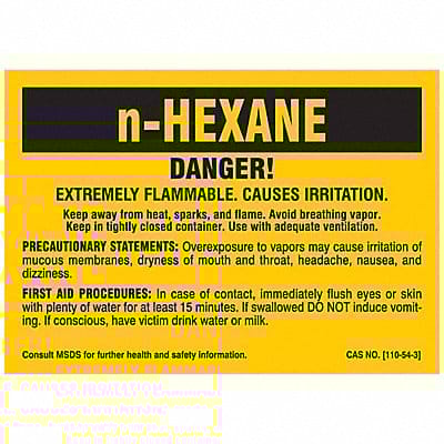 Chemical Label 5 in W PK25