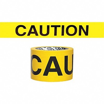 Barricade Tape Yellow 200 ft L 3 in