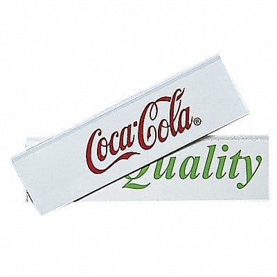 LblHldr Clear/White Smooth Slide-In PK6