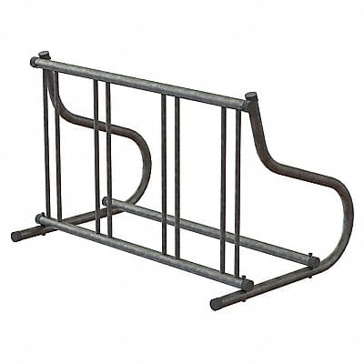 Bike Rack 1-Sided 4-Bike 48 in Silver