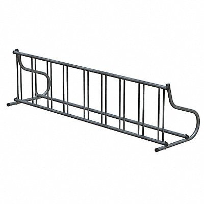 Bike Rack 1-Sided 9-Bike 110 in Silver