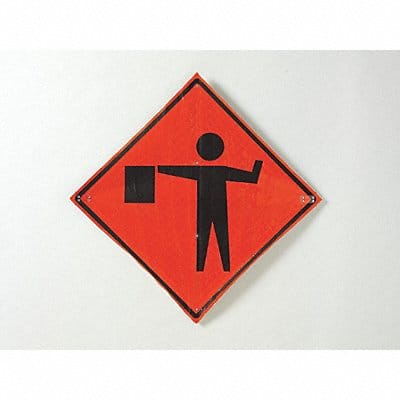 Flagger Ahead Traffic Sign 36 x 36