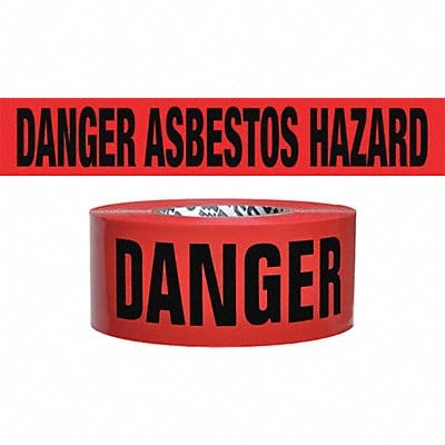 Barricade Tape Red 500 ft L 3 in