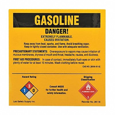 Label 5 in x 5 in Polyester PK25