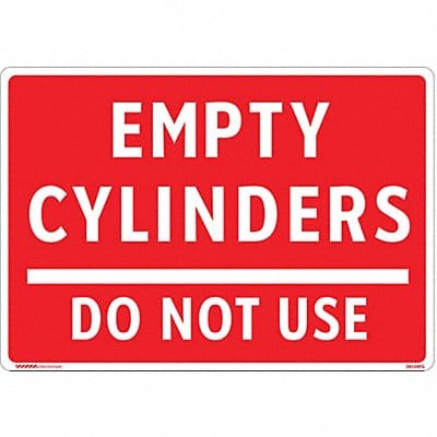 Gas Cylinder Sign Label 7 in x 10 in