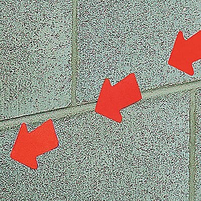 Floor Tape Red 3 inx3 ft Arrow PK50