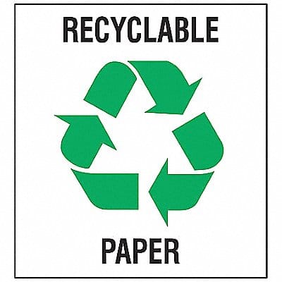 Recycle Label 10 in x 10 in Vinyl PK5 Recycle Label 10 in x 10 in Vinyl PK5
