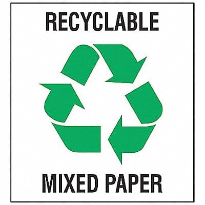Recycle Label 10 in x 10 in Vinyl PK5