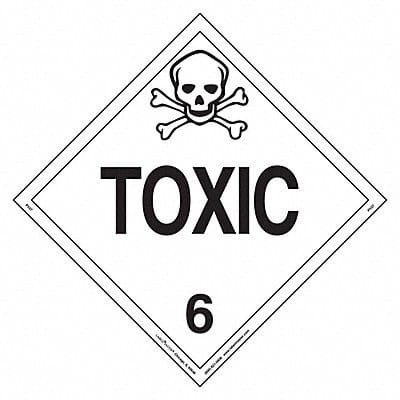 DOT Container Placard Message Toxic PK25