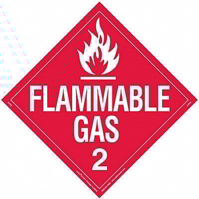 DOT Container Placard Vinyl PK25