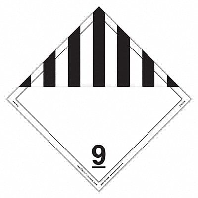 DOT Container Placard Vinyl PK25