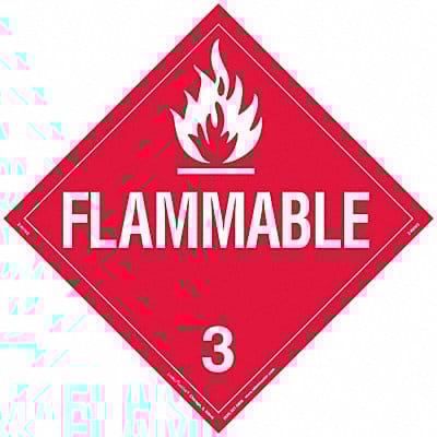 DOT Container Placard Vinyl PK25