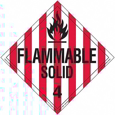 DOT Container Placard Vinyl PK25