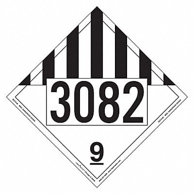 DOT Container Placard Message 3082 PK25