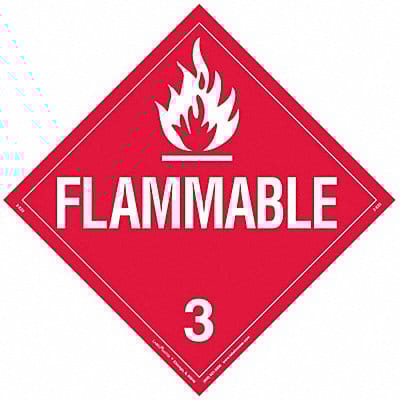DOT Container Placard Vinyl PK25