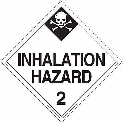 DOT Container Placard Vinyl PK25
