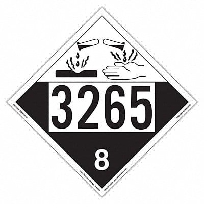 DOT Container Placard Message 3265 PK25