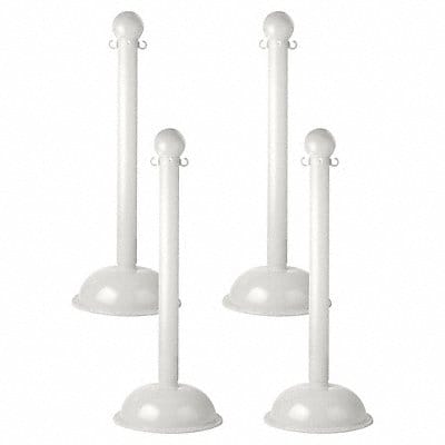 E1219 Heavy Duty Stanchion 41 in H White PK4