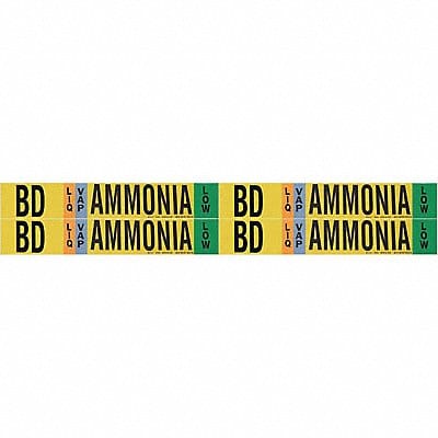 Pipe Marker Ammonia 1 1/8in H 7in W