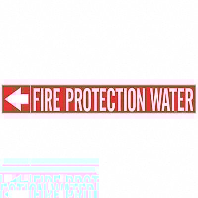 Pipe Marker Fire Protection Water