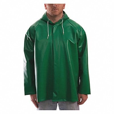 Flame Resistant Rain Jacket Green L
