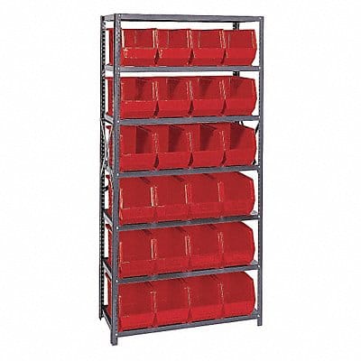 E1503 Bin Shlvng 18inx75inx36in Red
