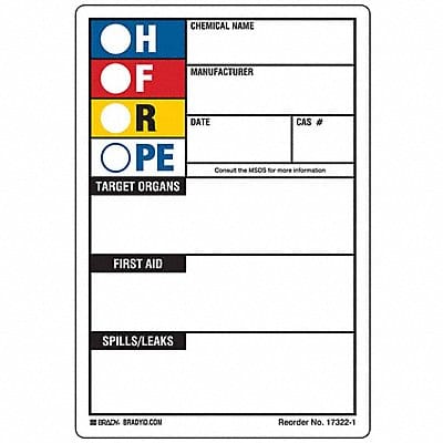 HMIG Label 5-7/8 in H 4 in W PK250